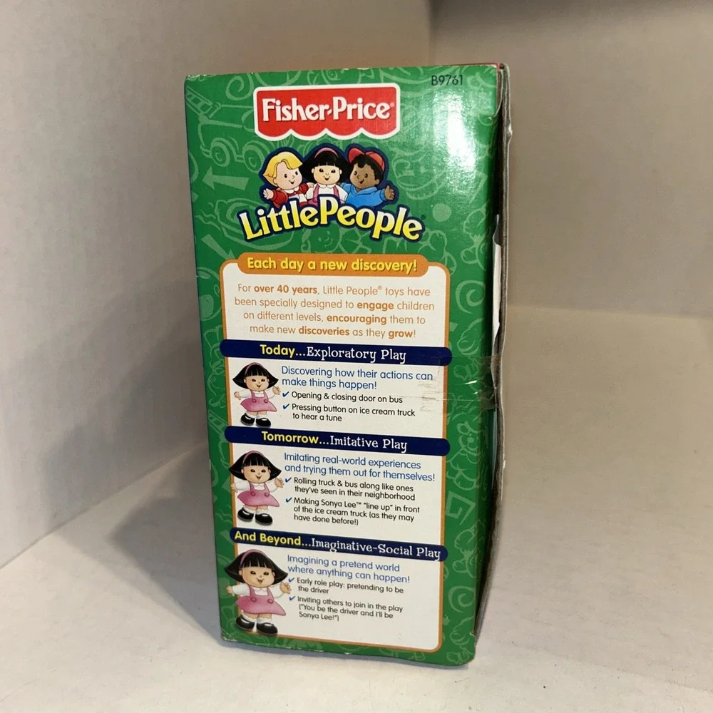 Fisher Price Little People Neighborhood Vehicles Ice‎ Cream Truck & Bus New